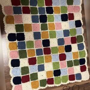 Granny Wolldecke Plaid Kinderzimmer Wohnzimmer Handarbeit Überwurf