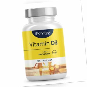 Vitamin D3 1000 IE/ 25µg pro Tablette - 400 hochdosierte Tabletten für 13 Monate