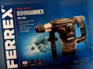 Ferrex Bohrhammer 1550W Pneumatisches Hammerwerk Bohr- & Meißelhammer Neu