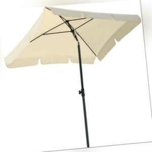 Sonnenschirm Balkonschirm Marktschirm Gartenschirm 200cm Schirm Beige UV-Schutz