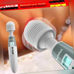 64 Modi Massagestab Magic Wand Massager Massagegerät Wasserdicht Vibrator Stark