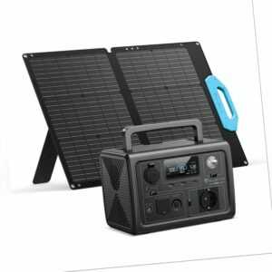 BLUETTI EB3A 600W Powerstation Solargenerator  Tragbar + 68W Solarpanel Off-grid
