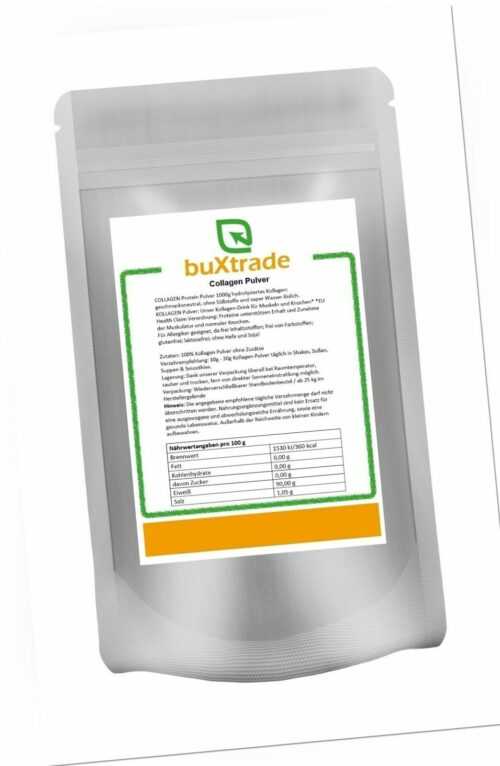 1 kg | Collagen Pulver | Kollagen | neutraler Geschmack | Protein | Buxtrade