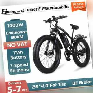E Mountainbike Elektrofahrrad 26 Zoll 1000W E-Bike Shengmilo E-Fahrrad Helfen