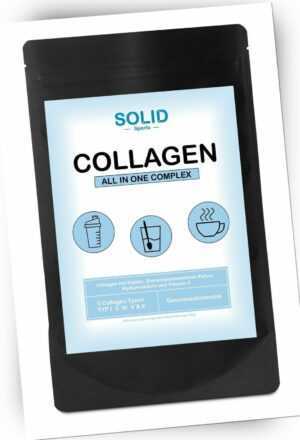 Collagen Pulver mit Elastin, Hyaluronsäure und Vitamin C Typ 1,2,3,4 &5 600g