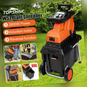 GARDEBRUK Häcksler Schredder Gartenhäcksler Messerhäcksler Elektro Holz 2800W