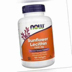 NOW FOODS Sunflower Lecithin / Sonnenblume Lecithin 1200 mg 100 Kapseln