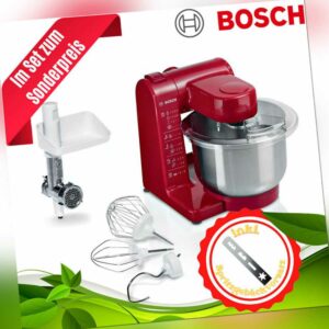 Bosch Küchenmaschine MUM4 in Rot inkl. Fleischwolf und Spritzgebäckvorsatz NEU