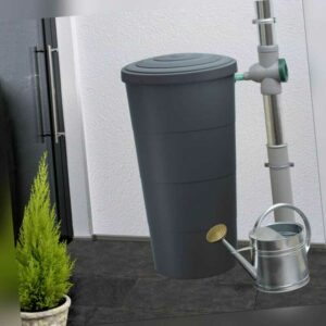 Regentonne anthrazit FLORENZ 200 Liter - Regenwassertonne, Regenspeicher