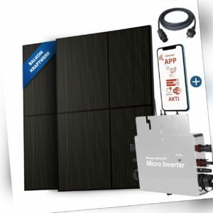 Balkonkraftwerk 820 W / 600 W Photovoltaik Solaranlage Steckerfertig inkl. Kabel