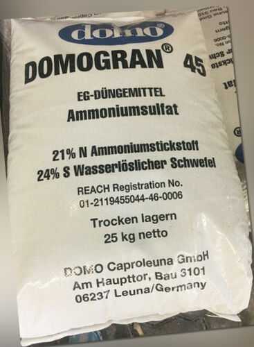 Domogran 25kg Ammoniumsulfat Dünger Rasendünger Stickstoffdünger Schwefeldünger