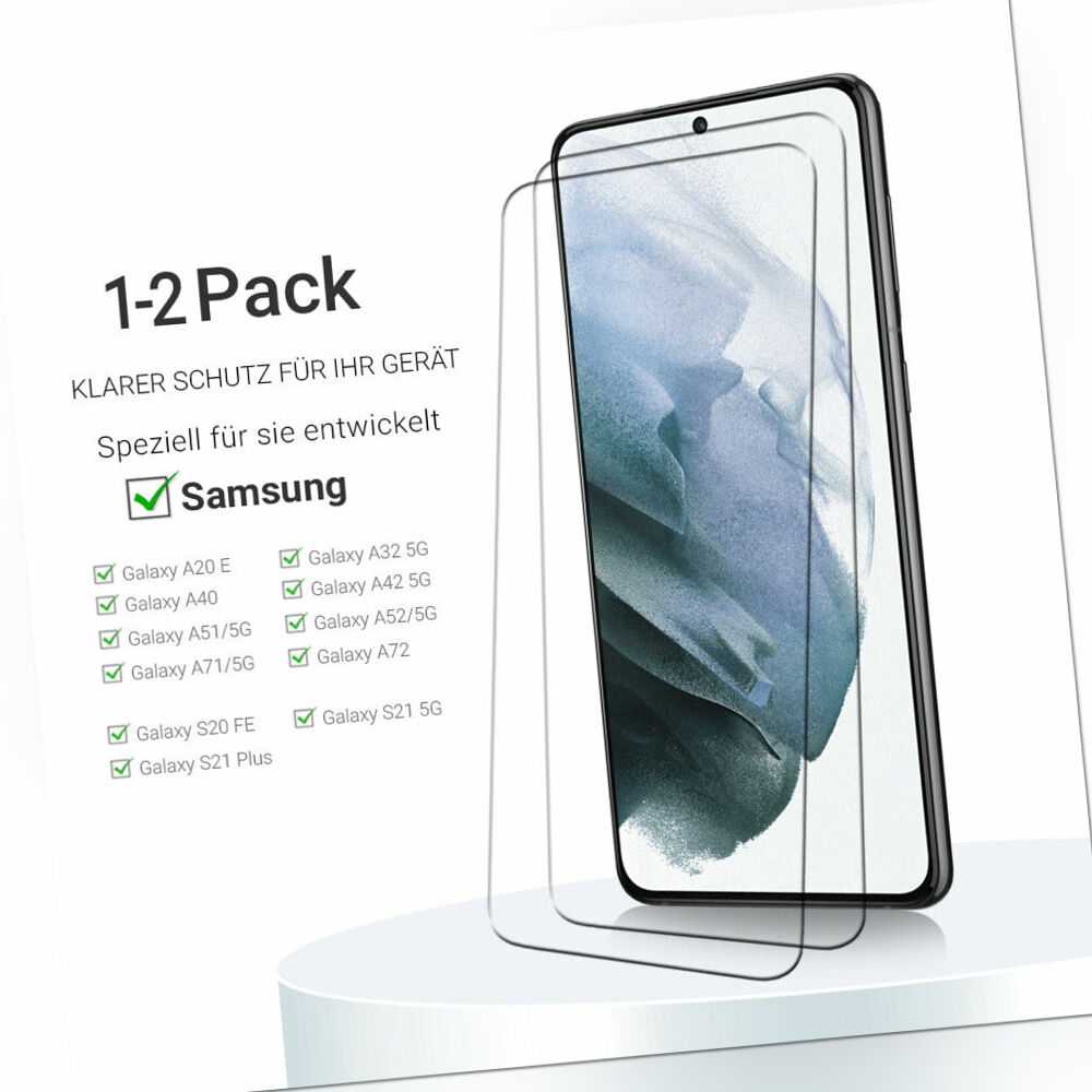 Panzerfolie für Samsung Galaxy A40 A51 A52 A71 A72 Display Schutzglas Premium 9H