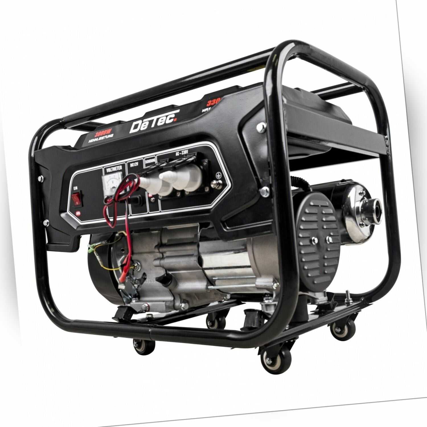 Stromerzeuger Benzin Generator Notstromaggregat Stromaggregat 230V | 3 kW DeTec.