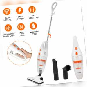 2-in-1 Staubsauger HandstaubSauger Tierhaare Multi mit Kabel Beutellos