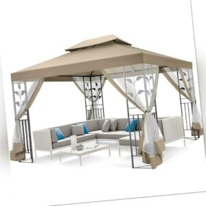 3x3m/3x4m Pavillon Gartenpavillon Gartenzelt Partyzelt Stabil Pavilon Pavillion