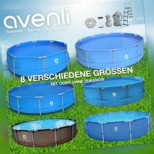 Frame Pool Gartenpool Aufstellpool Schwimmbad Schwimmbecken Rund Poolfolie XL