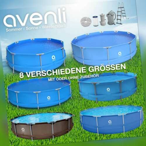 Frame Pool Gartenpool Aufstellpool Schwimmbad Schwimmbecken Rund Poolfolie XL