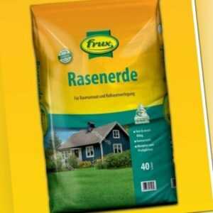 FRUX Rasenerde 40 Liter Spezialerde Rasenausbesserung Rasengeneration Rollrasen