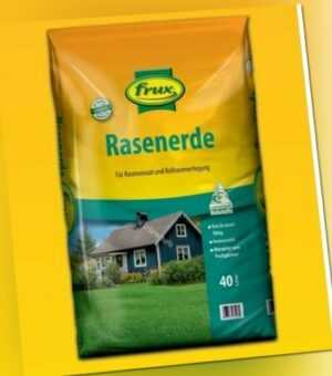 FRUX Rasenerde 40 Liter Spezialerde Rasenausbesserung Rasengeneration Rollrasen
