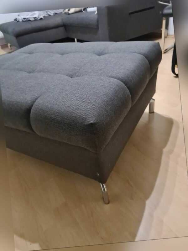 Sofa Couch Hocker grau VHB