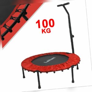 Fitness Trampolin Einstellbarer Lenker Minitrampolin Gummisei Federung bis 100kg