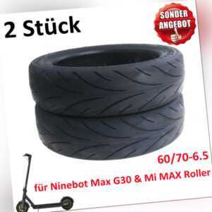 2x Reifen für Ninebot Max G30 Mi MAX Roller Scooter Vakuum Schlauchlos 60/70-6.5