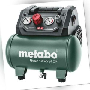 Metabo Kompressor Basic 160-6 W OF ölfrei Druckluft kompakt handlich 6 L 8 bar