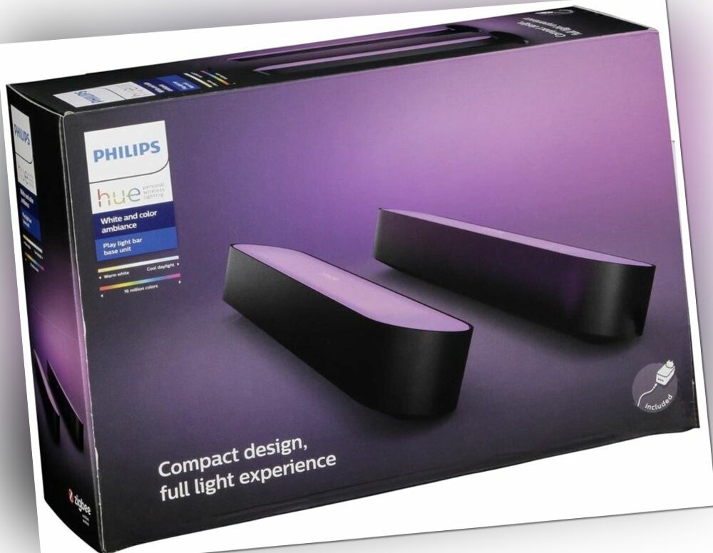 Philips Hue Play Lightbar Doppelpack LED schwarz (Energiesparen & Smart Home)