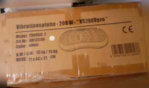 Vibrationsplatte unbenutzt mit Zubehör