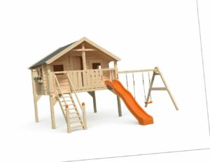Isidor Big Woody XXXL Spielhaus Terasse Garage Schaukel Rutsche 1,5m Podest
