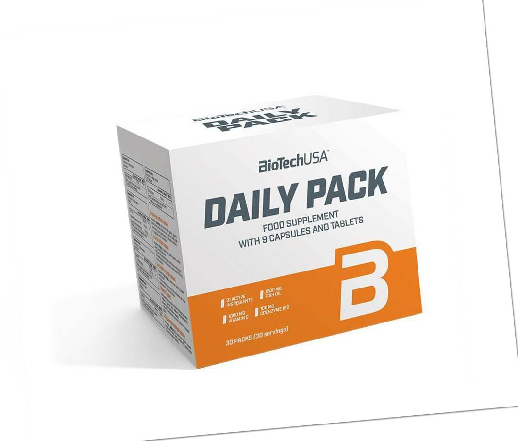 (50,79EUR/kg) Biotech USA Daily Pack 30 Packs Vitamine Mineralien