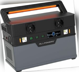 ALLPOWERS 606Wh Tragbares Kraftwerk 700W Solar Generator Notstromversorgung