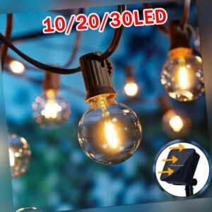 LED Solar Lichterkette außen Lampe Glühbirnen Beleuchtung Balkon Garten Dekor 5M