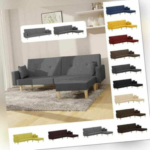 Schlafsofa 2-Sitzer mit 2 Kissen Stoff Sofabett Sofa mehrere Auswahl vidaXL