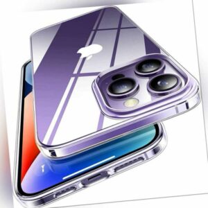 Schutzülle für iPhone 14 / 14 Pro Max Silikon Hülle Kameraschutz Case Etui Klar