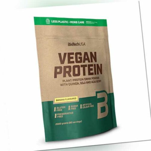 BiotechUSA - Vegan Protein 2000 g - Laktosefrei Pflanzlich