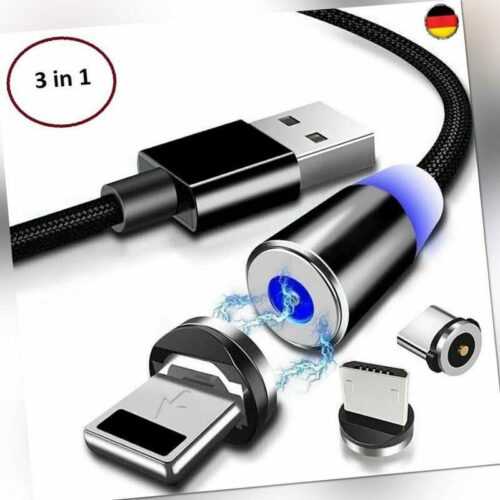 Ladekabel für iPhone Samsung Huawei Xiaomi Handy USB C Typ-C Micro Magnet LED