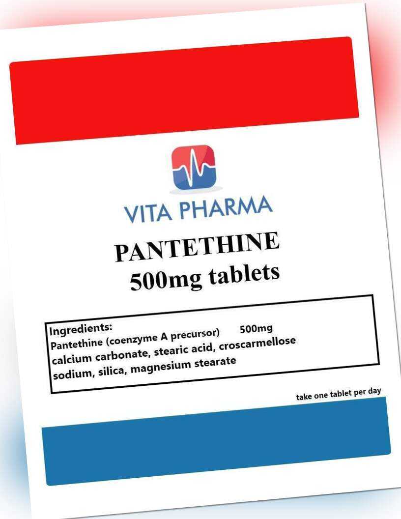 PANTETHINE 500mg 365 Tabletten herzgesunde Lipidspiegel Herz-Kreislauf-Funktion