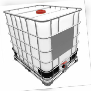 1000l IBC Wassertank auf Stahlpalette (Gebraucht/Gespült)