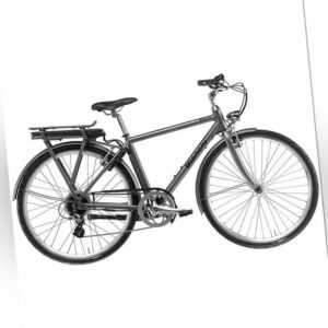 Weiße E-Bike E-Spillo Classic Herren V-Brake Altus 8v - Phylion 418Wh,Gun Metall