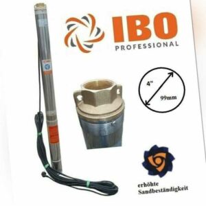 TOP - Tiefbrunnenpumpe 4" 99mm 4800 l/h 8,4bar sandresistent bis 5% IBO