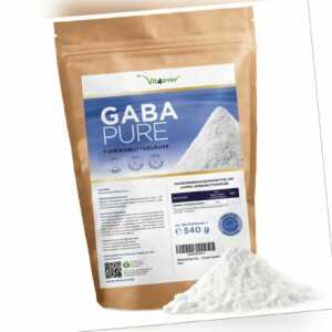 540g Gaba Pulver rein ohne Zusätze 100% Gamma-Aminobuttersäure Aminosäure