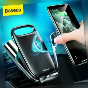 Baseus 15W Qi Wireless Charger Ladegerät Automatische Auto Handy Halterung KFZ