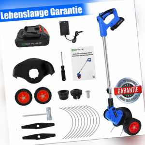 Elektro Akku-Rasentrimmer mit Akkus Motorsense Freischneider Kantenschneider 21V