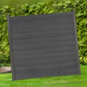 WPC Zaun Brillant Anthrazit Sichtschutz Gartenzaun Windschutz Blickdicht 180x180