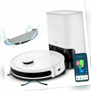 MEDION X20 SW Smarter Laser-Saugroboter Wischfunktion Absaugstation 3000Pa 2,5L