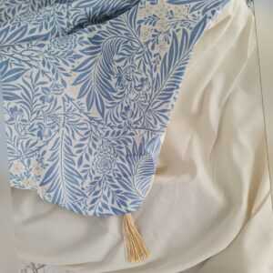 Tolle LINVOSGES Wendedecke, 150x110 cm Plaid, Tagesdecke, florales