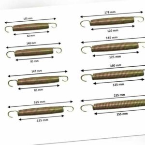 Trampolin Stahlfedern Zugfedern Federn Feder (135/140/147/165/178/185/190/215mm)