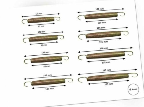 Trampolin Stahlfedern Zugfedern Federn Feder (135/140/147/165/178/185/190/215mm)