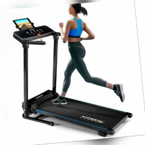 KINETIC SPORTS Laufband klappbar 12 km/h LCD Puls Heimtrainer für zuhause 120 kg